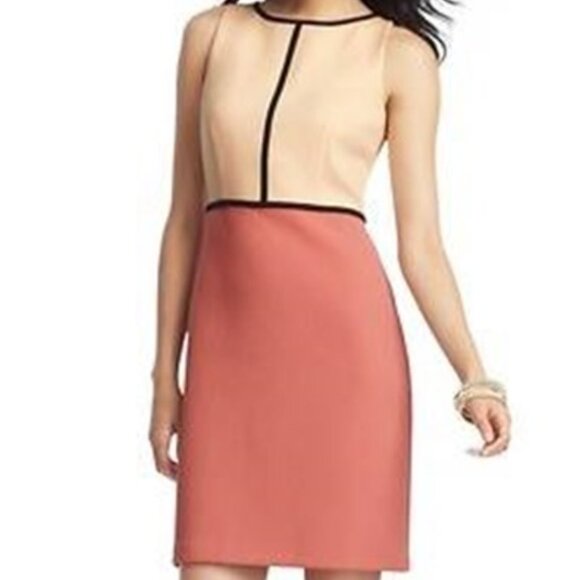Ann Taylor Loft Pink Color Block Dress - Picture 1 of 6